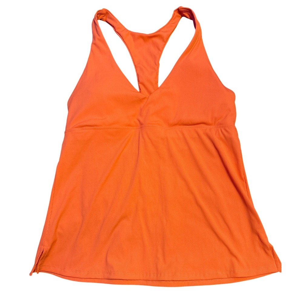 Carve Designs Orange Racerback Tank Top Size L